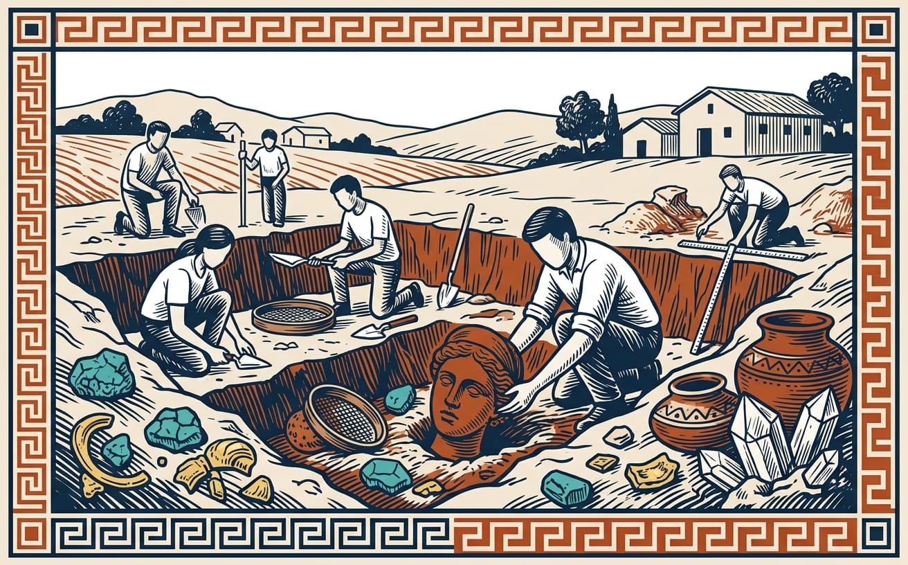 La cabeza romana de terracota hallada en una tumba de México
