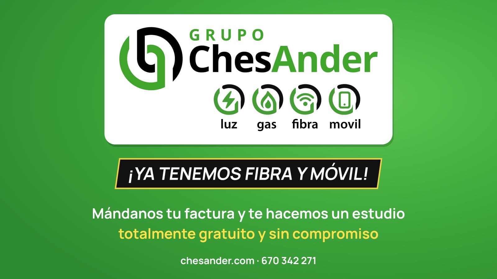 Grupo ChesAnder Energía ya ofrece fibra y móvil a sus clientes