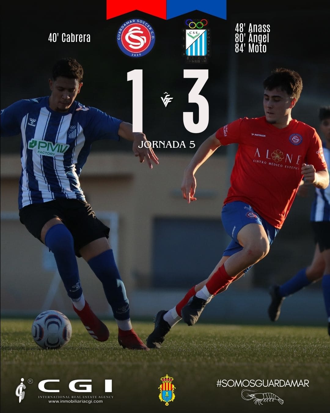 Guardamar Soccer 1-3 Sporting Saladar: resultado Senior